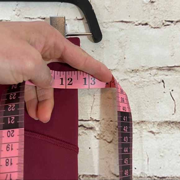 Burgundy high waisted active leggings size small - Picture 3 of 7